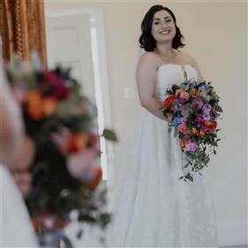 fwthumbSummer wired shower bouquet, brightly coloured flowers festival vibes Lilys Flowers Lightwater.jpg